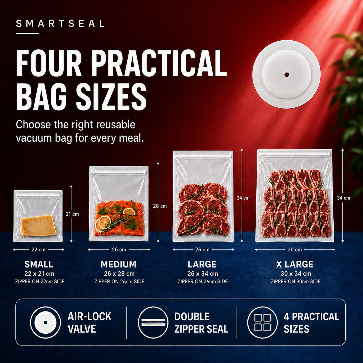 SmartSeal Reusable Vacuum Bags
